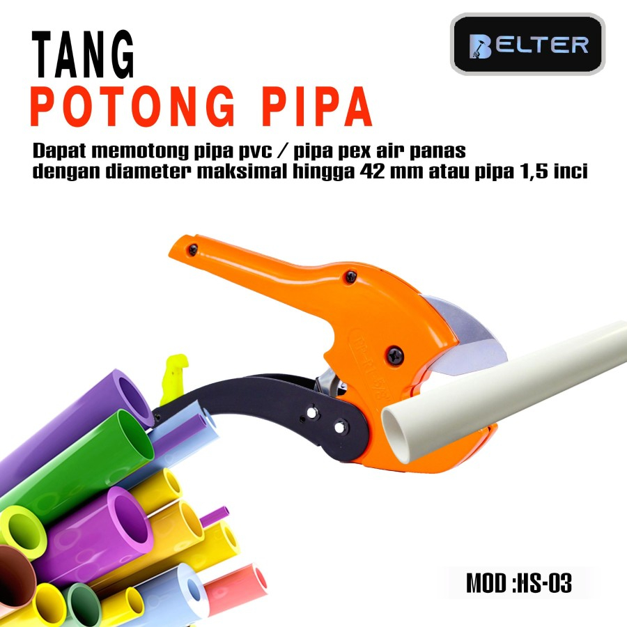 Tang Potong / Gunting Pipa PVC 42mm Belter Pipe Cutter Gunitng Pemotong Pipa Air