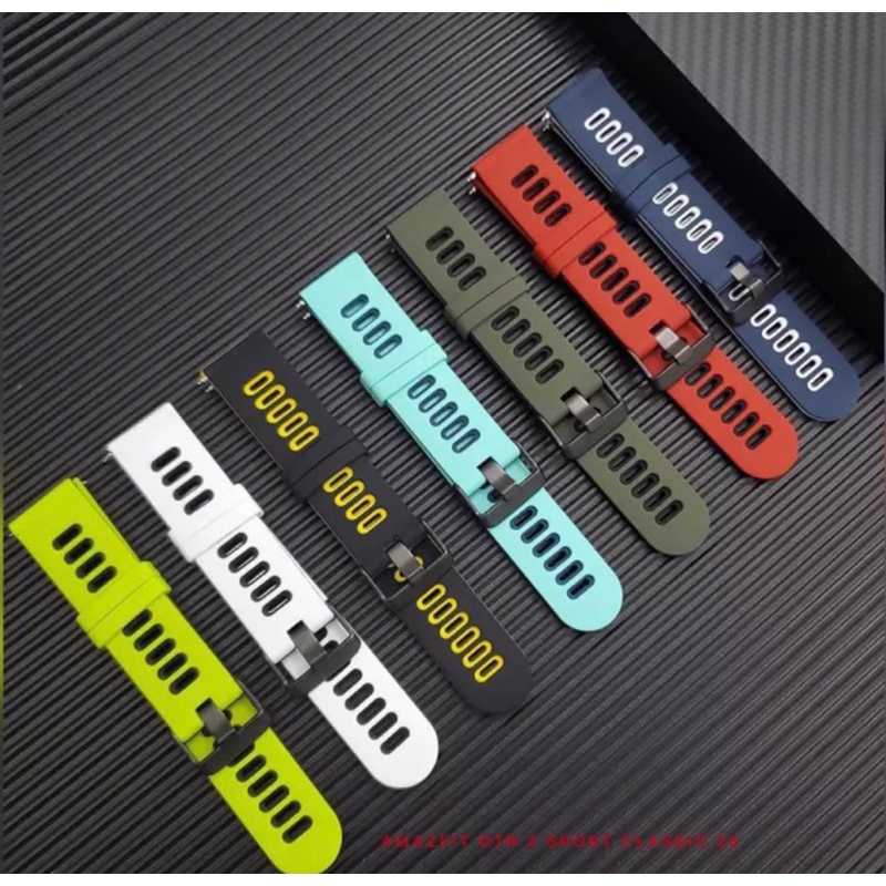 YSW Tali Jam Tangan Amazfit GTR 2 Sport Classic 2E - Strap 22mm Rubber Silikon Sporty Olahraga