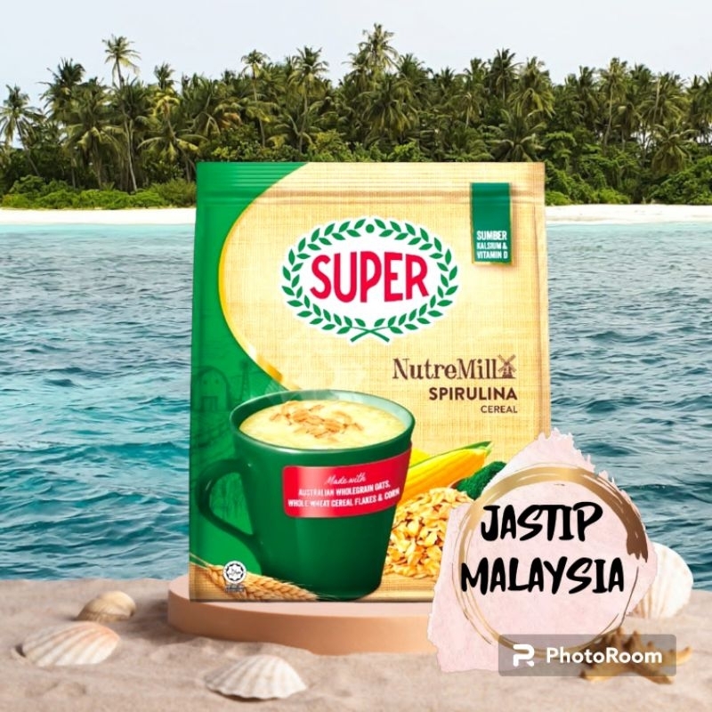 

Super Nutre milk Spirulina cereal- original cereal- Malaysia