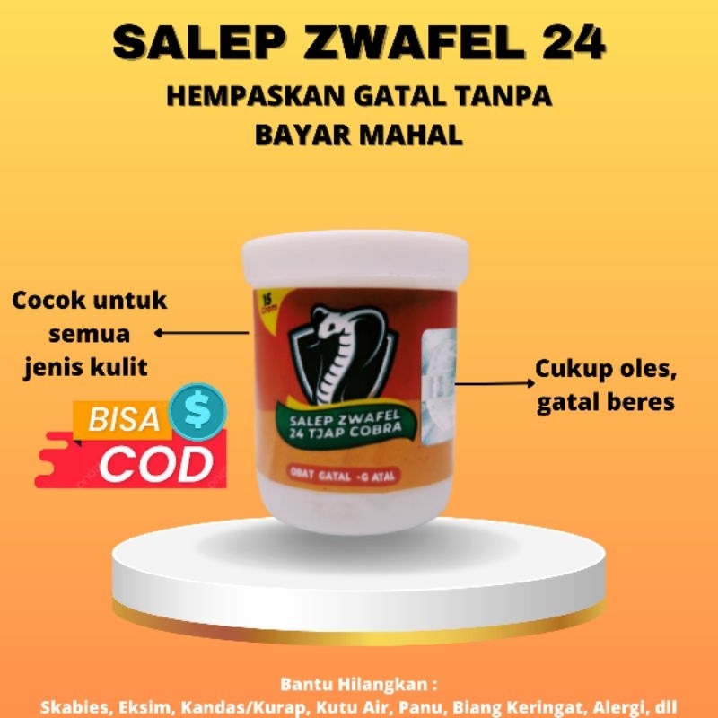 Salep Gatal Zwafel 24 Original 100% Obat Saleb Gatal Panu Kadas Kurap Kutu Air