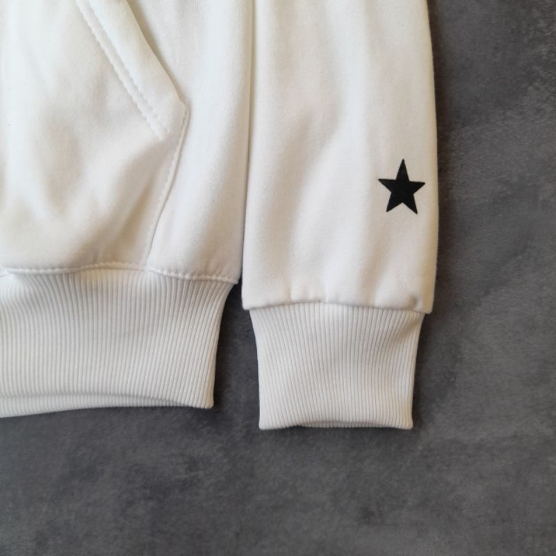 HOODIE JAKET CONVERSE ALL STAR PUTIH FULL TAG