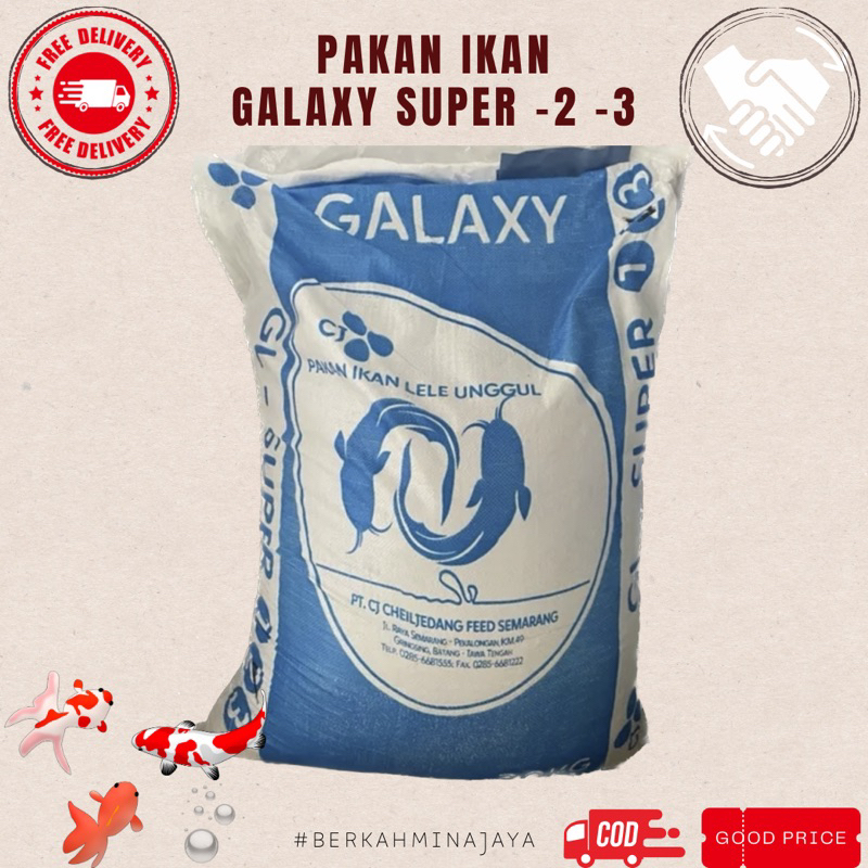 PAKAN IKAN GALAXY SUPER GS -1, -2, -3  (250 gr - 1 kg) | PELET IKAN PREMIUM GALAXY CJ FEED INDONESIA