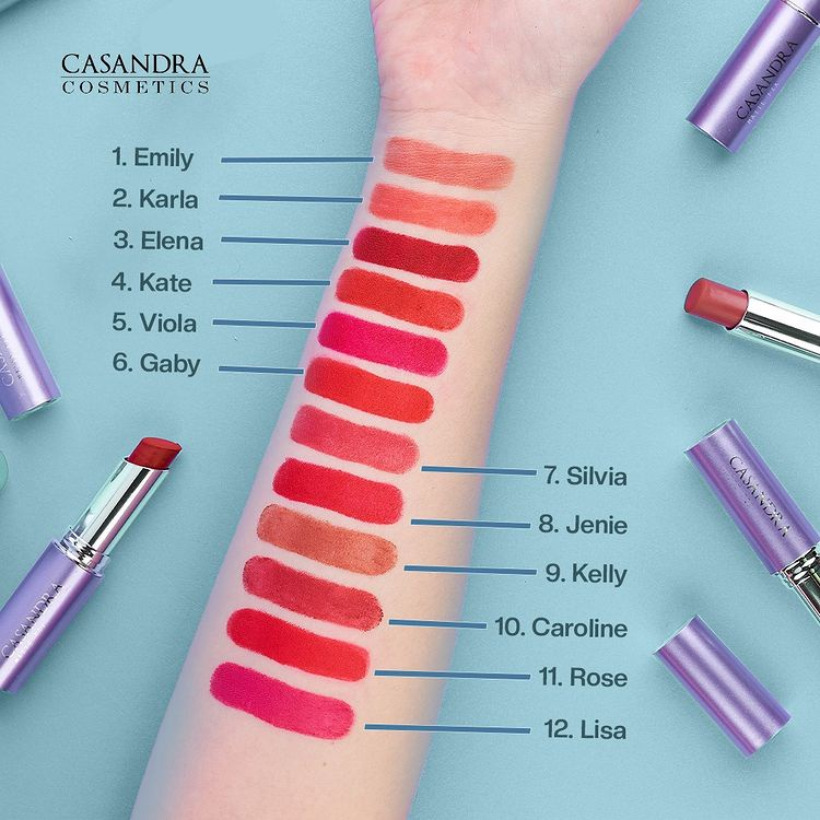 [KEMASAN UNGU] Casandra Matte Fix Lipstick | Lipstik