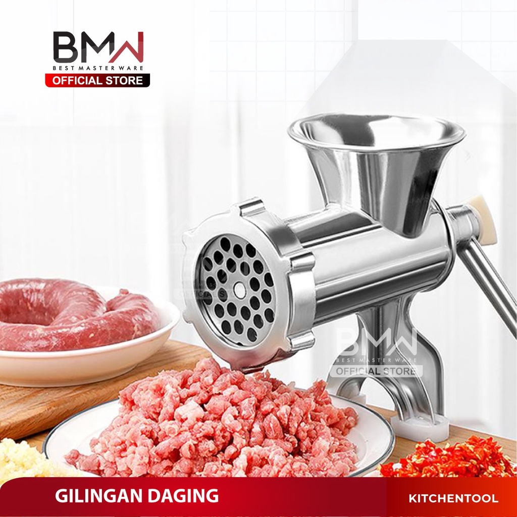 Gilingan Daging Manual Stainless Mesin Penggiling Bumbu Multifungsi
