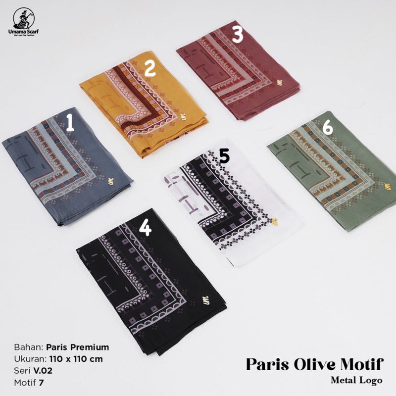 SEGIEMPAT PARIS OLIVE MOTIF METAL LOGO V.02