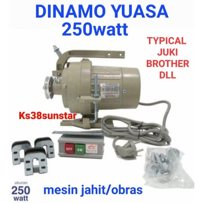 dinamo yuasa 250watt mesin jahit hs