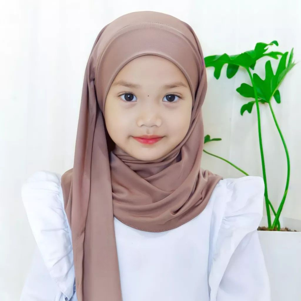 Pashmina Anak Malay / Pashmina Jersey Anak Tali / Jilbab Tali Pashmina Melayu Kids Premium