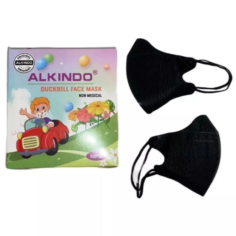 Masker Duckbill Anak Alkindo 4 Ply Disposable Face Mask Isi 50 Pcs