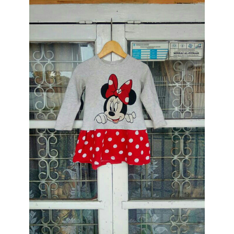 ( 1 - 3 tahun hnm disney ) preloved dress anak hnm x disney