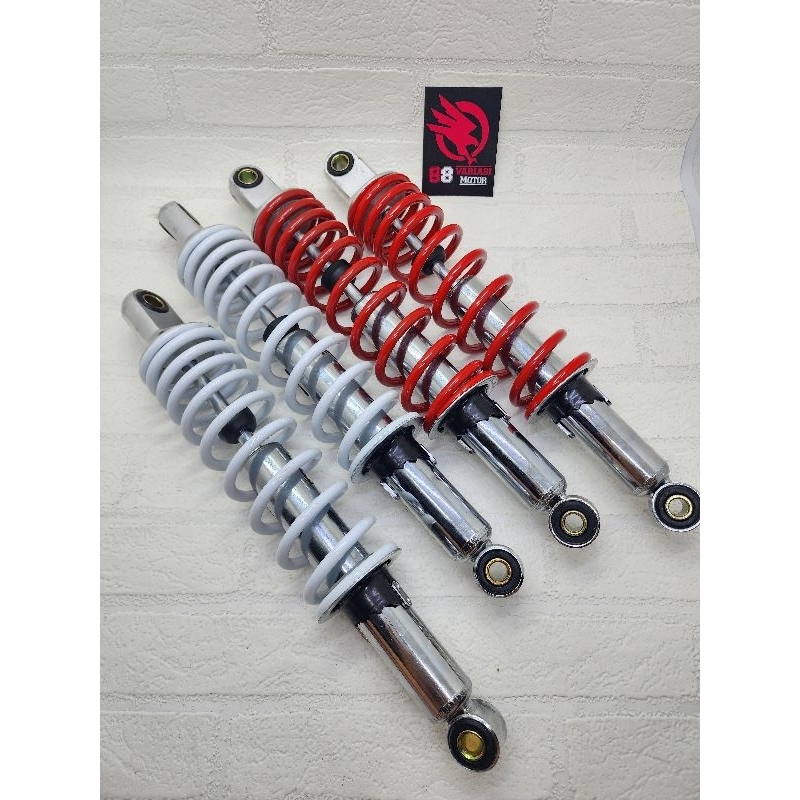 Shockbreaker Top Up 340MM - 280MM Merah dan Putih - Shock Belakang Semu Bebek Supra - Vega - Blade - Jupiter - Kharisma