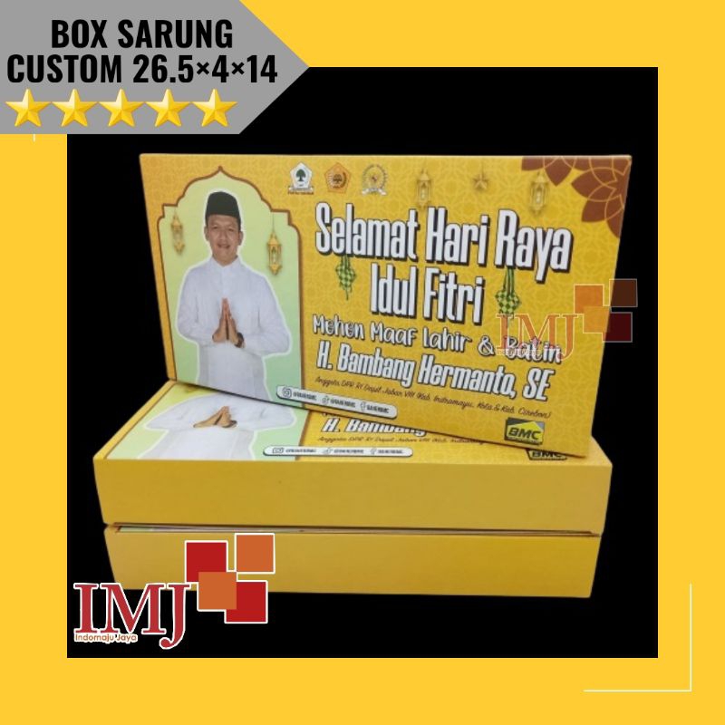 

BOX SARUNG CUSTOM 26,5×4×14 KARDUS SARUNG 26,5x4x14 CUSTOM DUS SARUNG CUSTOM