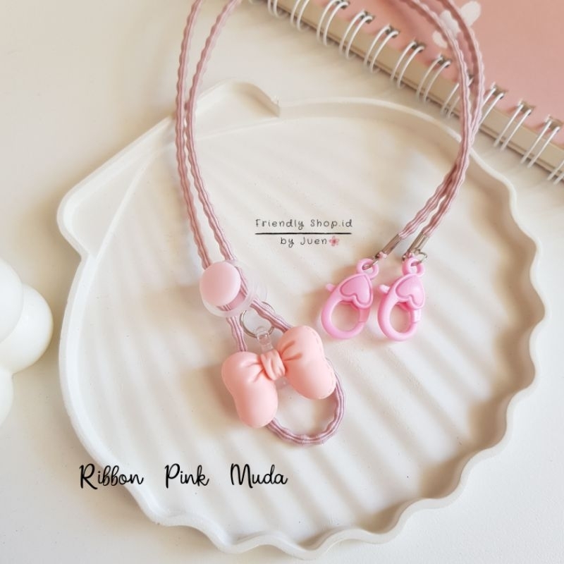 STRAP MASKER ANAK PEREMPUAN - DEWASA 2 IN 1 Ribbon / KALUNG MASKER / TALI MASKER / LANYARD MASK STOPER 2IN1