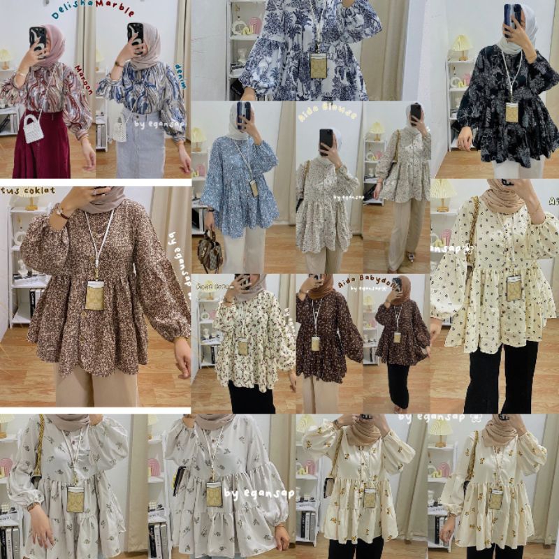 BLOUSE / LINEN / RUVIN LINEN / KEMEJA / OVERSIZE/BLOUSE KOREAN/BLOUSE LUCU