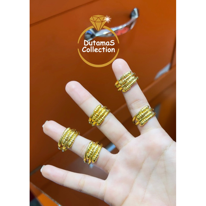 PROMO Cincin Sanglit Dewasa Berat 1gram - 2gram Emas Asli Kadar 375% (8K)