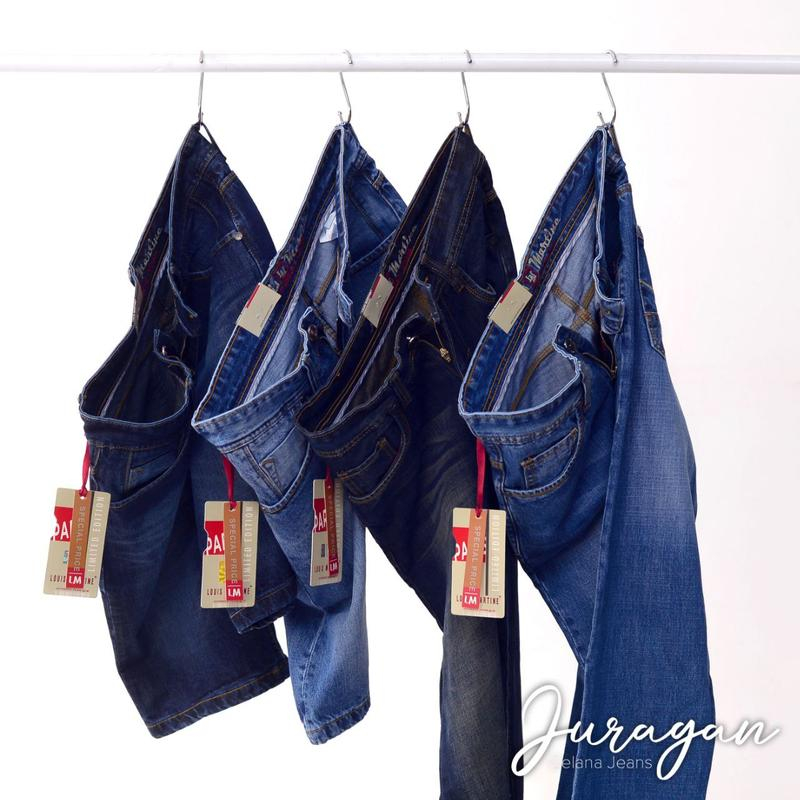 Celana Jeans Pria Standar Reguller 100% Original Louis Martine