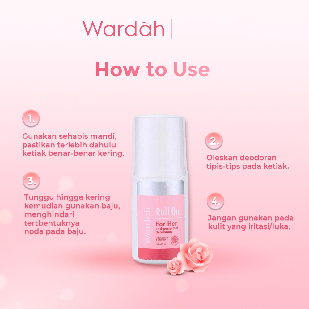 Wardah Roll On Deodorant For Her - 60ml