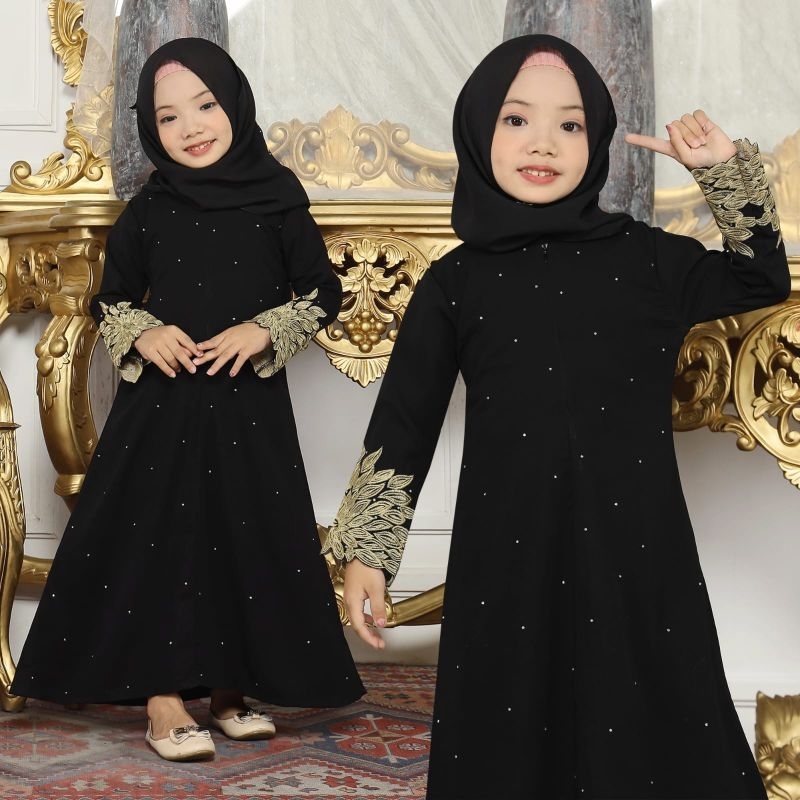 BEST SELLER MUZA ABAYA ANAK ABAYA HITAM TURKEY