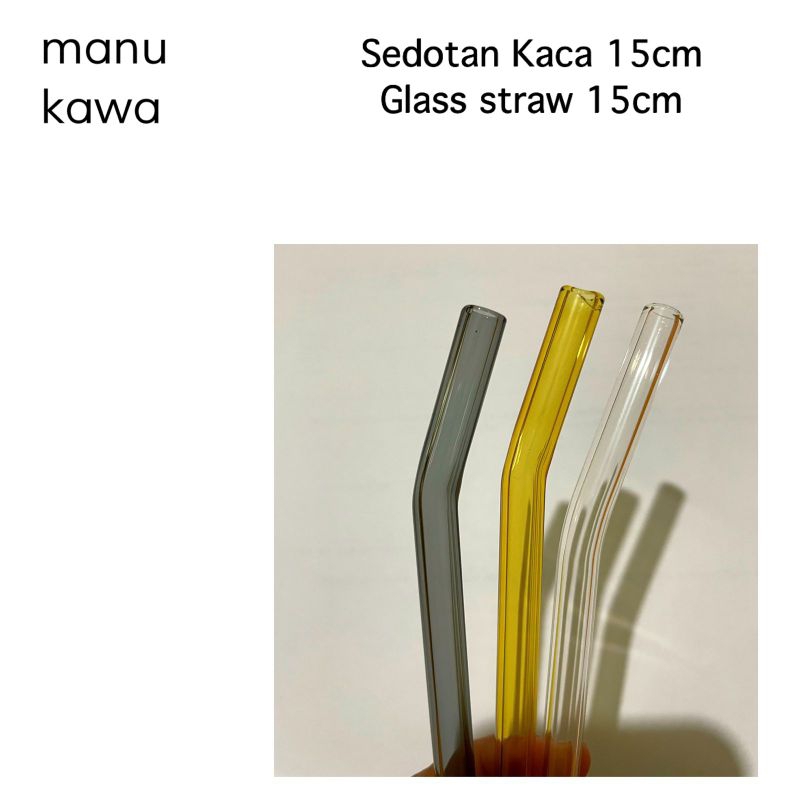 Sedotan Kaca 15cm Glass Straw 15cm