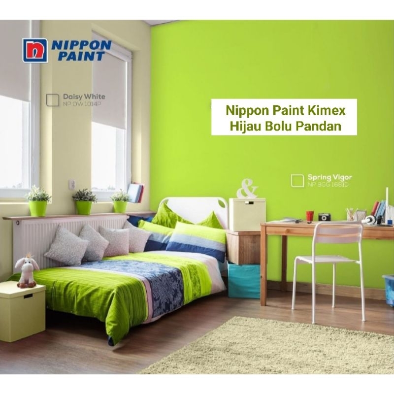 CAT TEMBOK NIPPON PAINT KIMEX 4.5 KG / HIJAU BOLU PANDAN / HIJAU TELUR ASIN / KIMEX