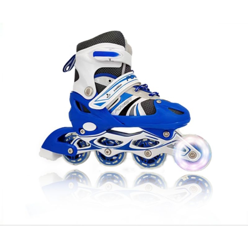 Sepatu Roda Anak Lampu Rainbow Merek Power Inline Skate Power Roller Skate Untuk Anak