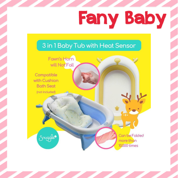 SNUGGLE 3IN1 BABY TUB WITH HEAT SENSOR