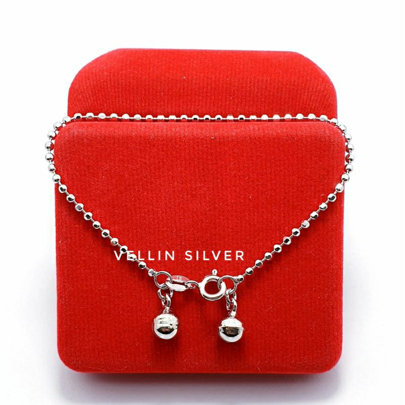 GELANG TANGAN BIJI LADA PERAK 925 LAPIS EMAS PUTIH / GELANG SILVER 925