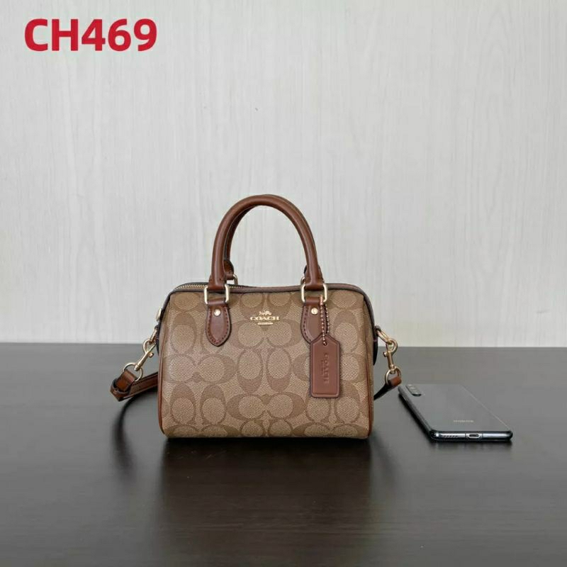 Tas Coach Slingbag Rowan Mini Coklat Brown Original Tas Selempang Bahu Slingbag Sling Bag Shoulderba