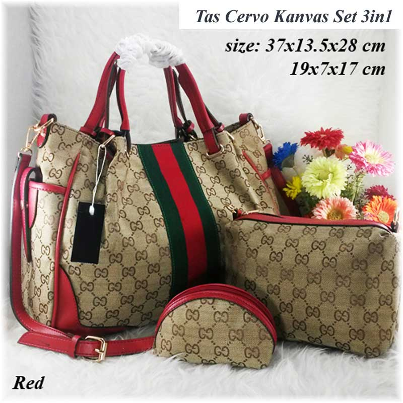 Tas Cervo Kanvas Set 3in1