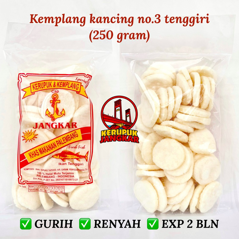 

Kemplang Kancing No.3 Asli Palembang 250Gr | Kerupuk Kemplang
