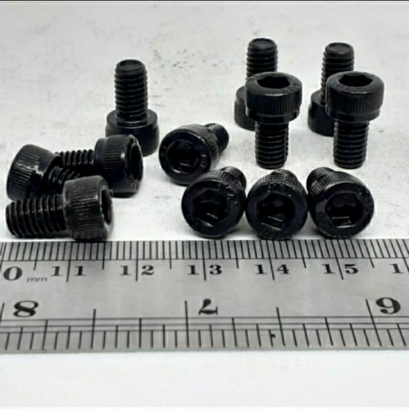 Baut L m6×10 Baut L Baja Hitam