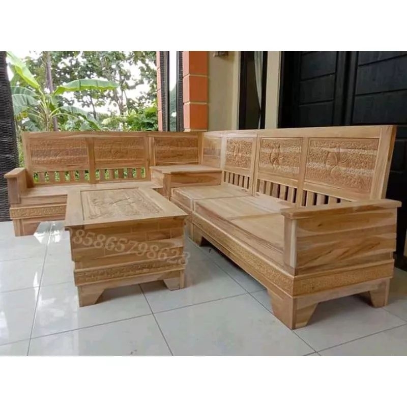 kursi sudut mentahan minimalis kayu jati kursi tamu minimalis jati asli
