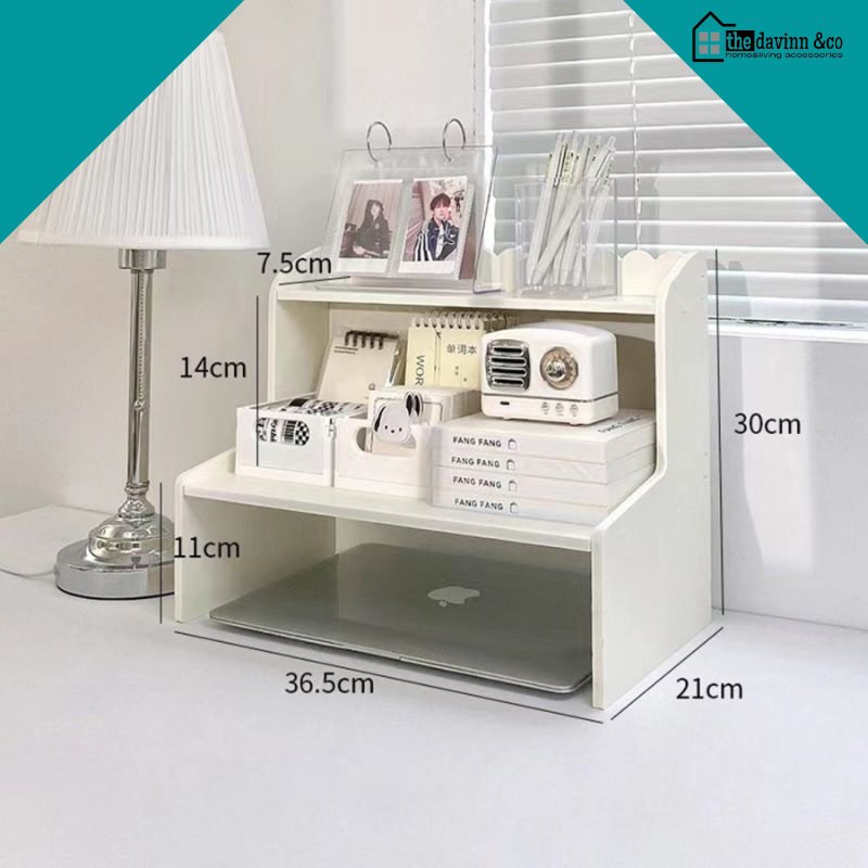 Rak Deskstop Meja Tempat Penyimpanan Kosmetik Make up Serbaguna Desk Rack Organizer Multifungsi