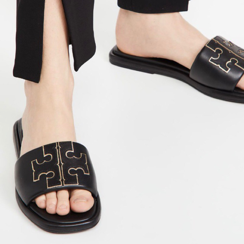 Original Tory Burch Double T Sport Slide / Sandal