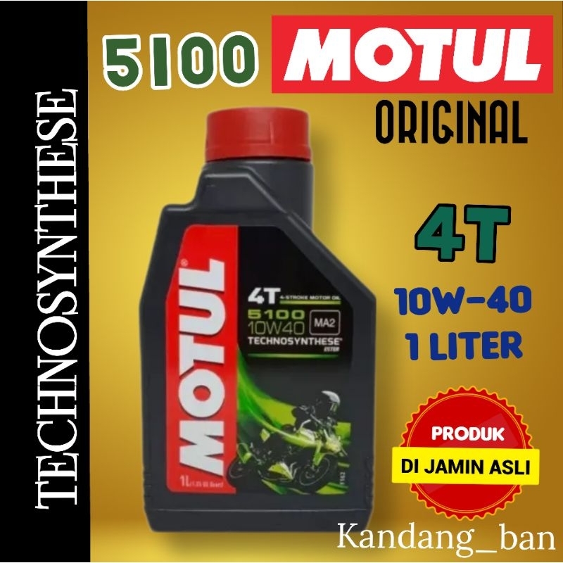 OLI MOTUL 5100 4T 10-40 1L UNTUK MOTOR HONDA,YAMAHA,SUZUKI (100% ORIGINAL)