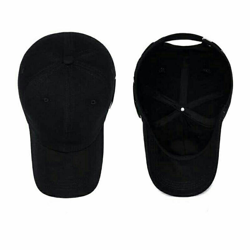 Topi Baseball Golf Sport Fashion Unisex k01 Black