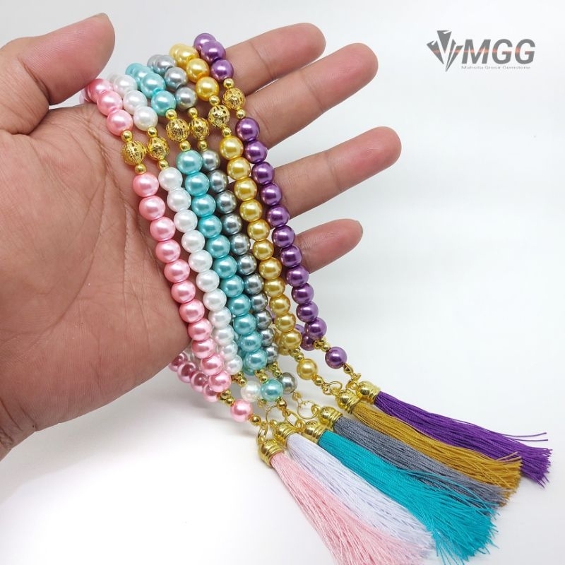 TASBIH MUTIARA SYNTETIC CANTIK / TASBIH MURAH 33 BUTIR