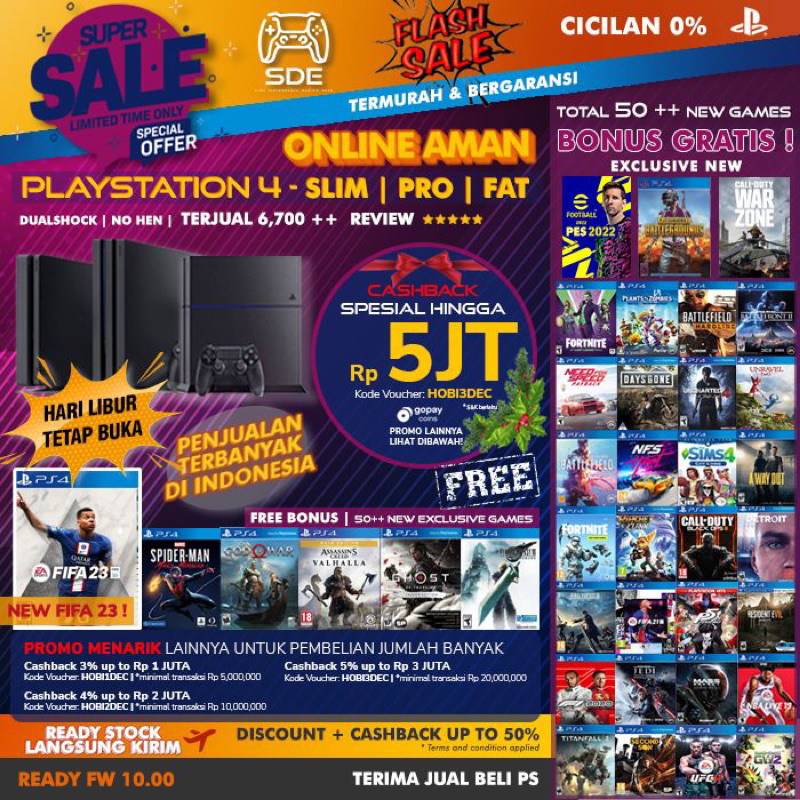 PS4 PRO 1TB GARANSI MESIN PANJANG FULLGAMES BISA ONLINE PLAYSTATION 4 SERI 72