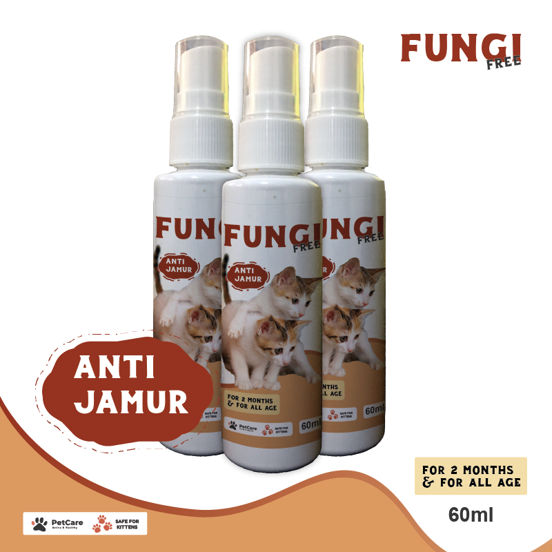 FUNGI Free Cat 60ml Spray Anti Jamur Kucing Ampuh