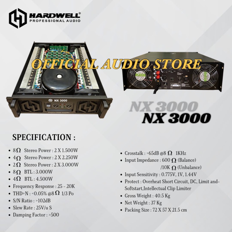 Power Amplifier Hardwell NX 3000 / NX3000 Original