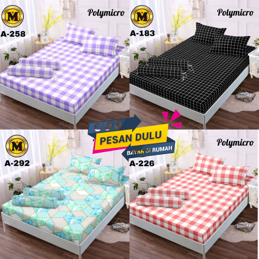 SPREI MOTIF AESTHETIC UKURAN 180x200//Sprei Motif Kotak Minimalis Remaja //Seprai Home Made