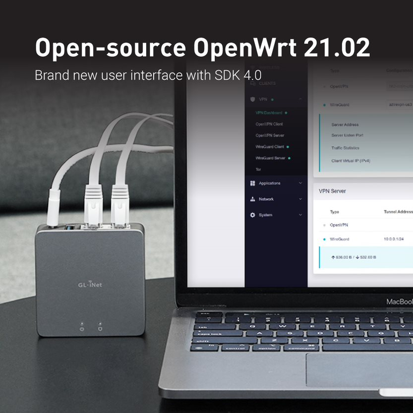 GL-iNET GL-MT2500/MT2500A Brume 2 Powerful VPN Gateway Remote Access