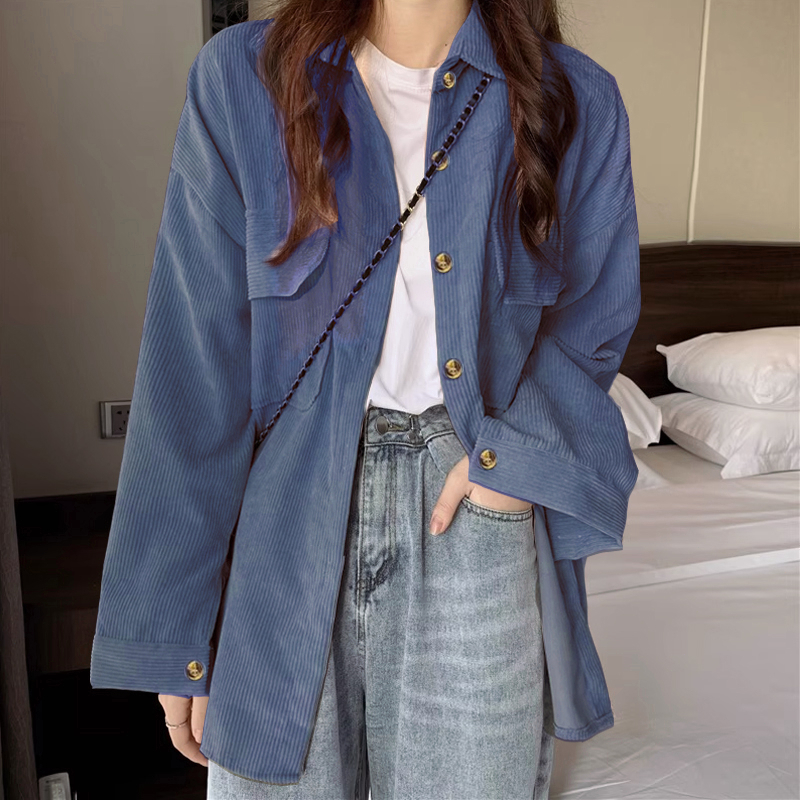 MOOGU ♡ Oversize kemeja korea blouse big size wanita atasan