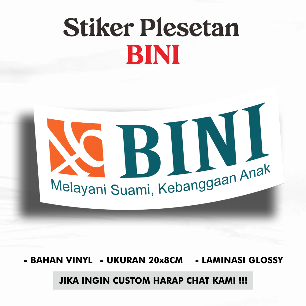 Stiker Plesetan - Bini *Stiker Lucu *Stiker Laptop *Stiker Dinding