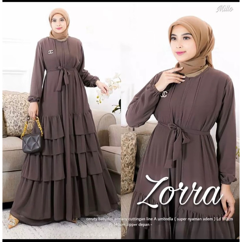 ZORA DRES - DRES CANTIK ELEGANT - GAMIS WANITA -  NEW MODEL - PAKAIAN WANITA - BISA COD