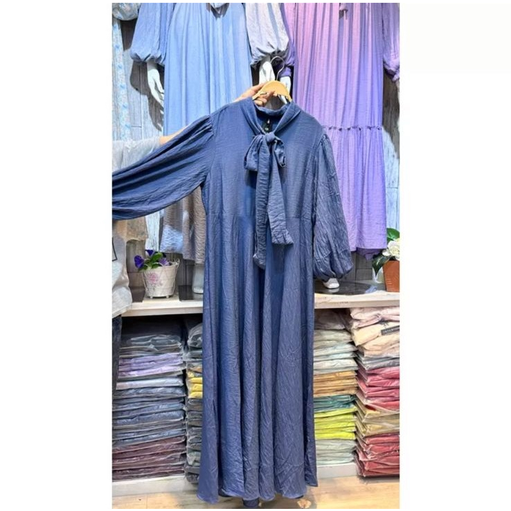 CASANDRA DRESS PREMIUM BAHAN POLO LINEN / Gamis Kondangan BAJU DEWASA MURAH TERBARU 2023 Busui Friendly