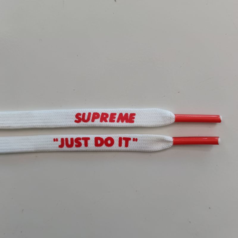 Tali Sepatu &quot;JUST DO IT x SUPREME&quot; Milky White | 120 cm