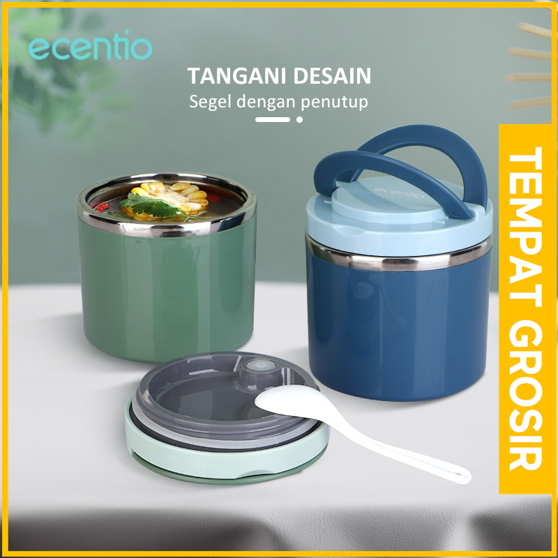 ecentio termos makanan Bekal Sup Stainless 500ml tahan panas Cangkir sup bubur mug