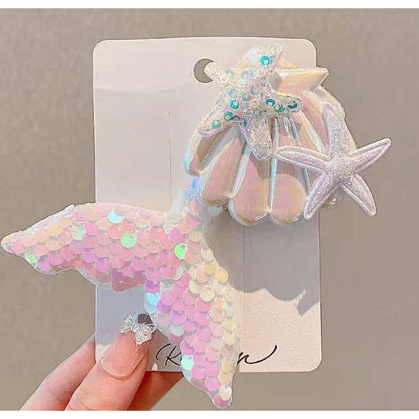 Jepit Anak Perempuan Korean Style Motif Ekor Duyung Starfish Kerang