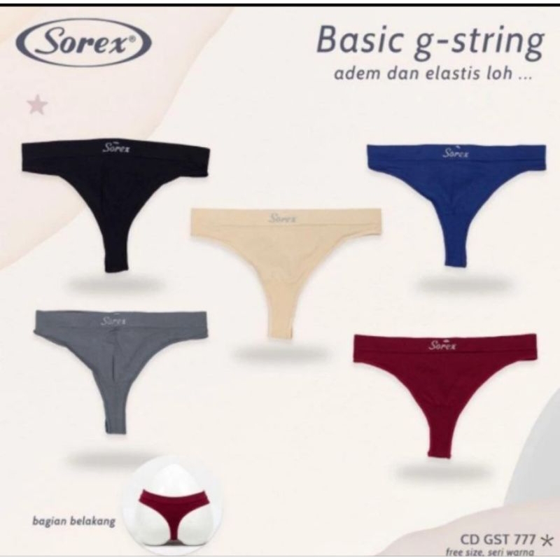 Celana dalam wanita basic g string Sorex Hst 777