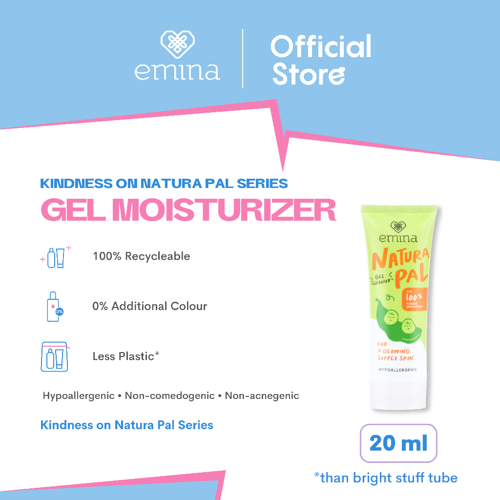 ✨ AKU MURAH ✨ Emina Natura Pal Gel Moisturizer 20 ML / Pelembab Wajah 0% Alcohol [BPOM]